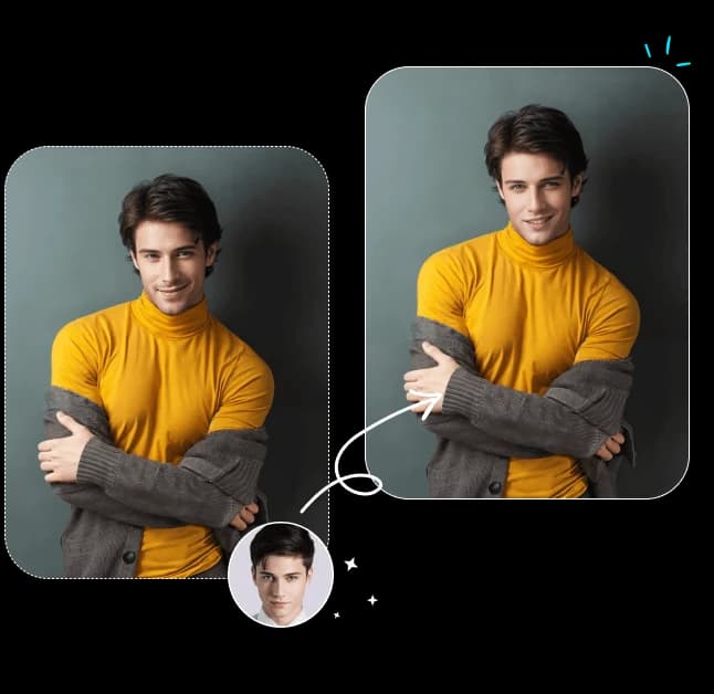 Face swap demo result